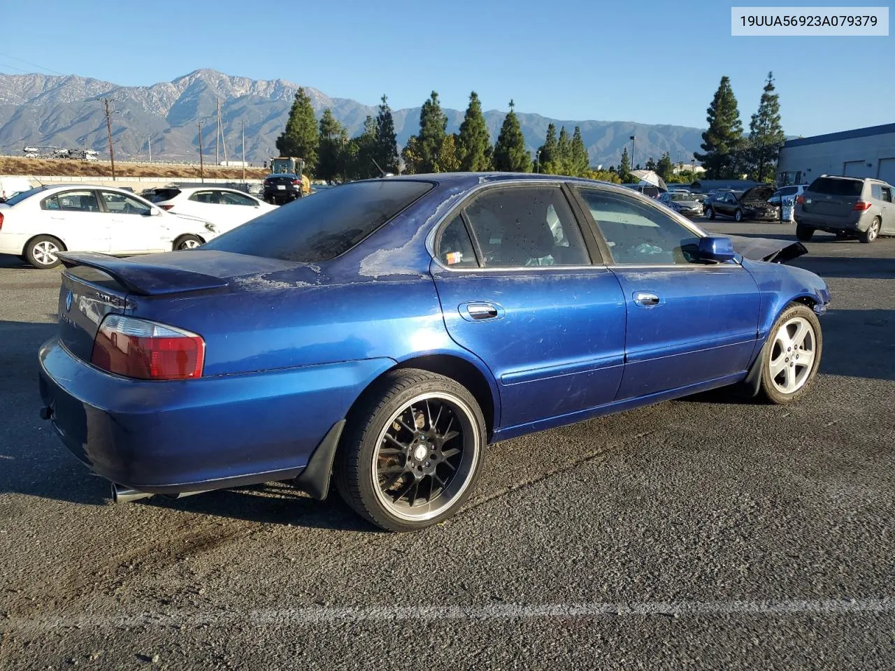 2003 Acura 3.2Tl Type-S VIN: 19UUA56923A079379 Lot: 77049574