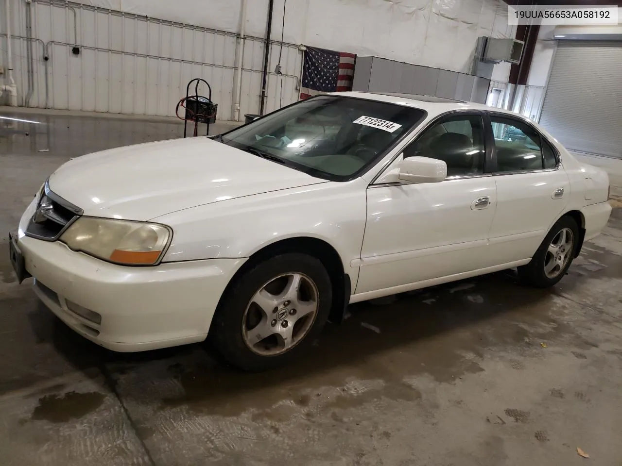 2003 Acura 3.2Tl VIN: 19UUA56653A058192 Lot: 77122314