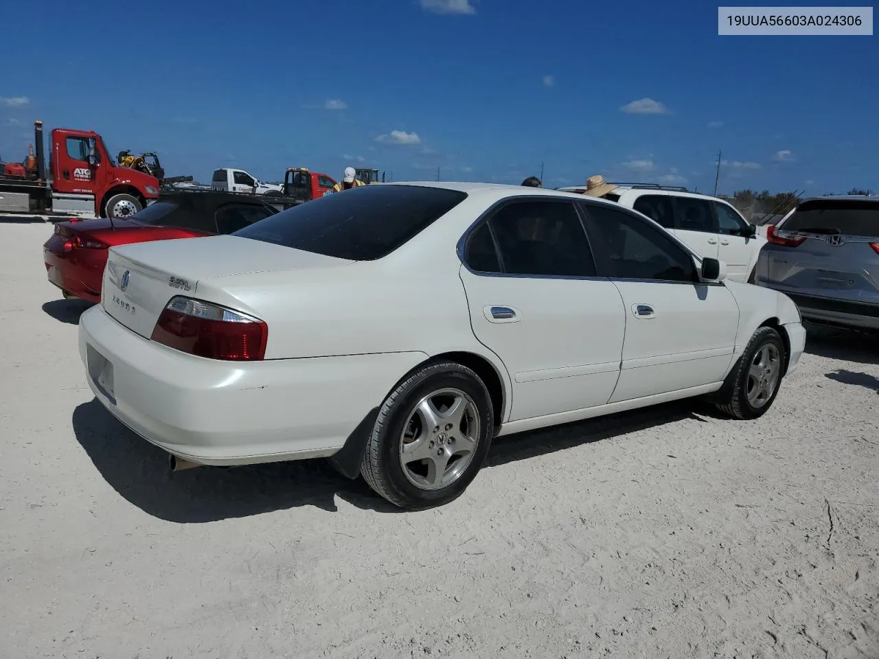 2003 Acura 3.2Tl VIN: 19UUA56603A024306 Lot: 77268744