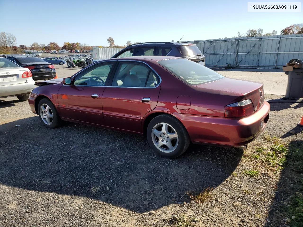 2003 Acura 3.2Tl VIN: 19UUA56663A091119 Lot: 77676864