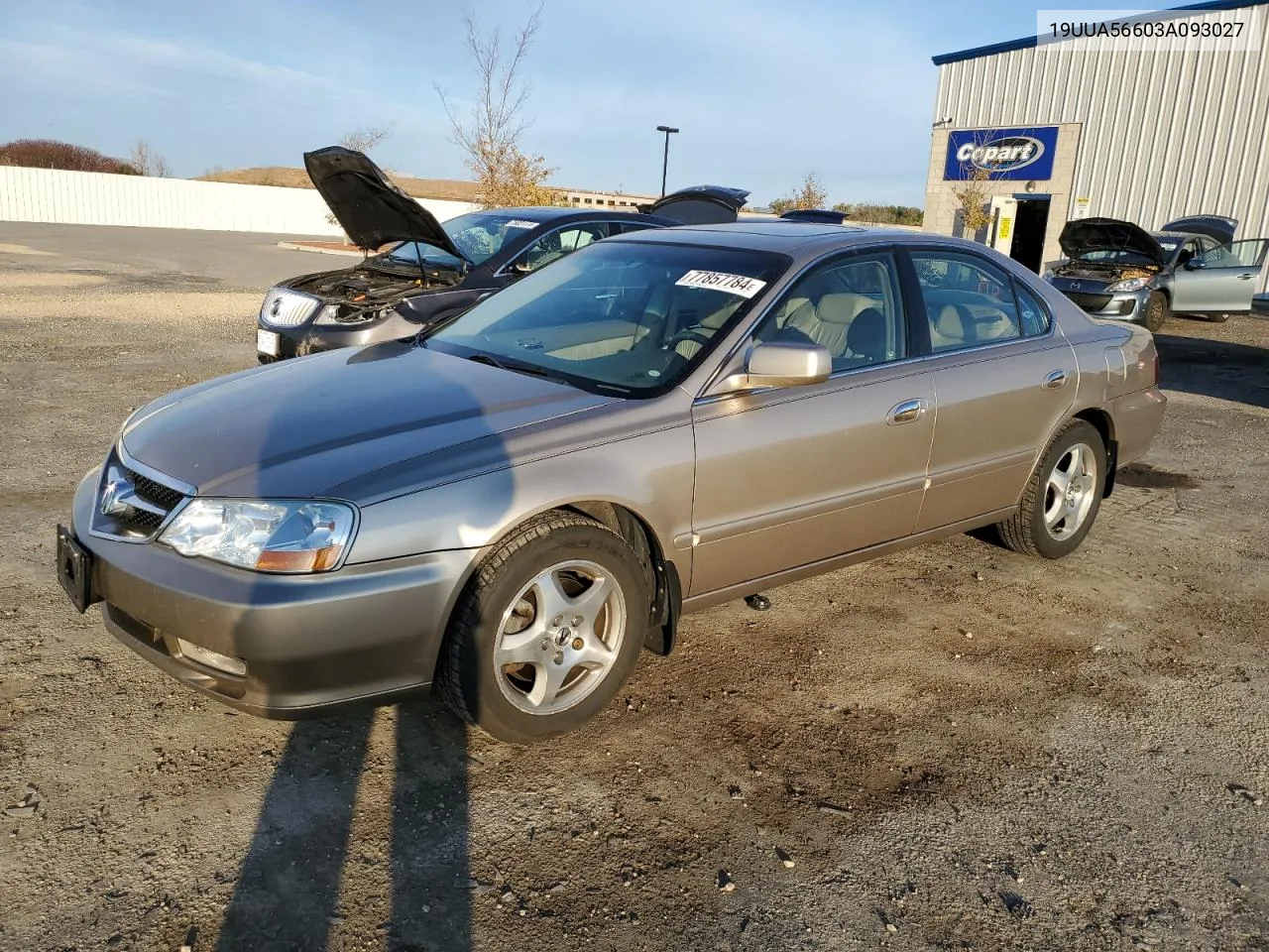 2003 Acura 3.2Tl VIN: 19UUA56603A093027 Lot: 77857784