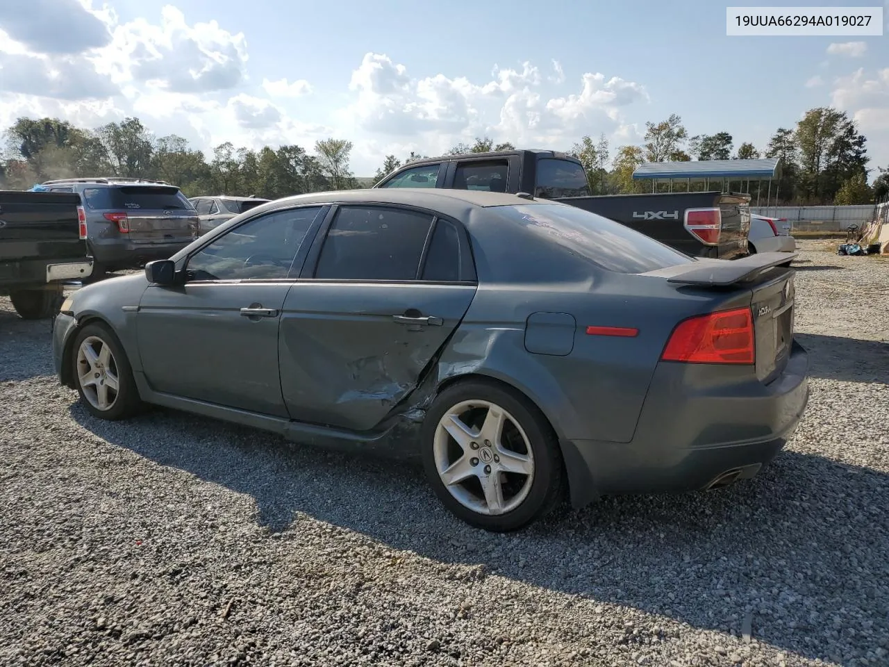 2004 Acura Tl VIN: 19UUA66294A019027 Lot: 74842784