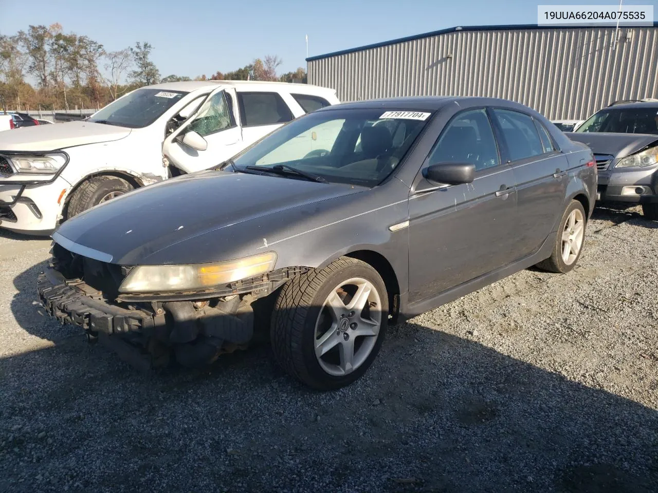 2004 Acura Tl VIN: 19UUA66204A075535 Lot: 77917704