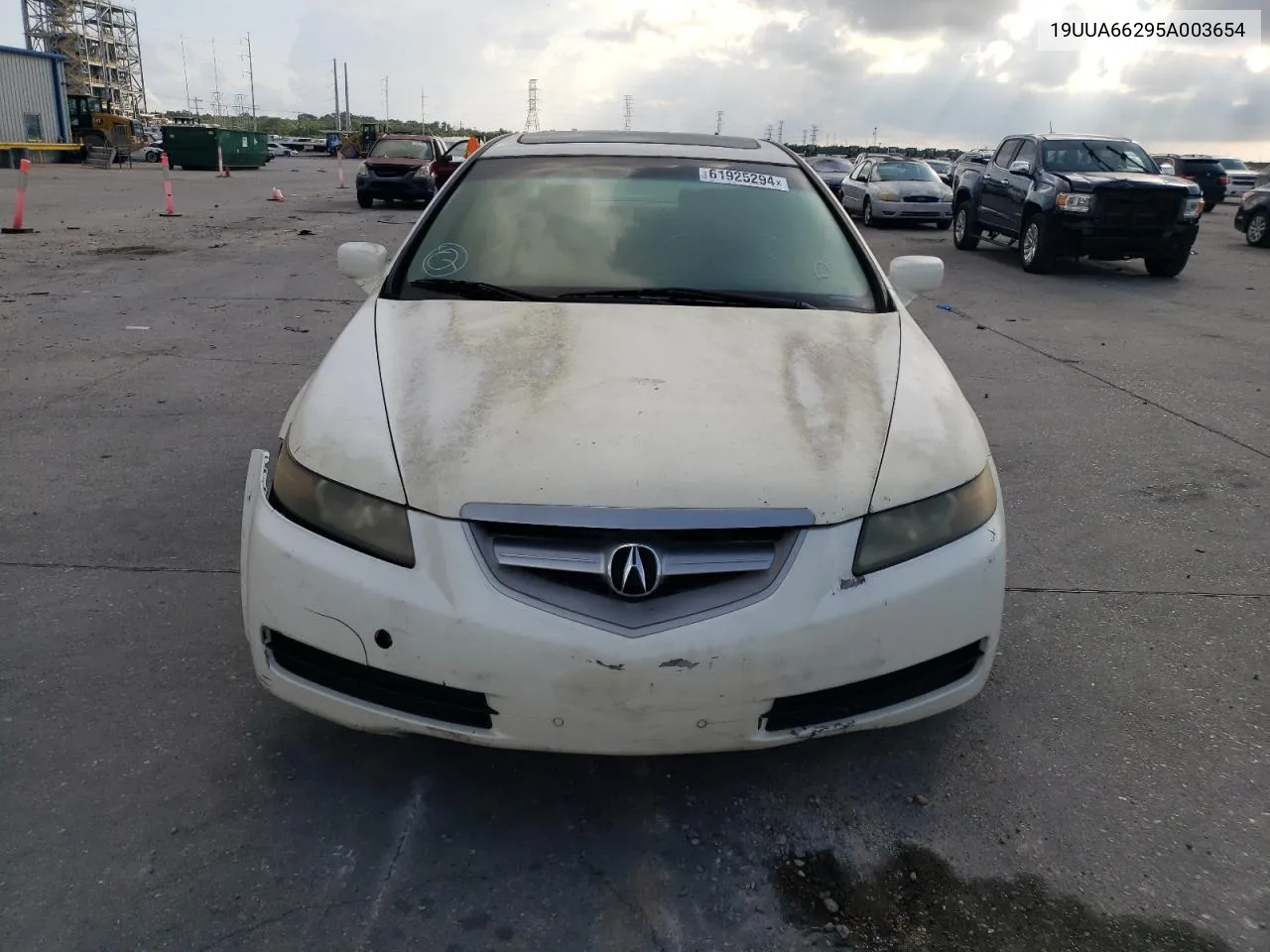 2005 Acura Tl VIN: 19UUA66295A003654 Lot: 61925294