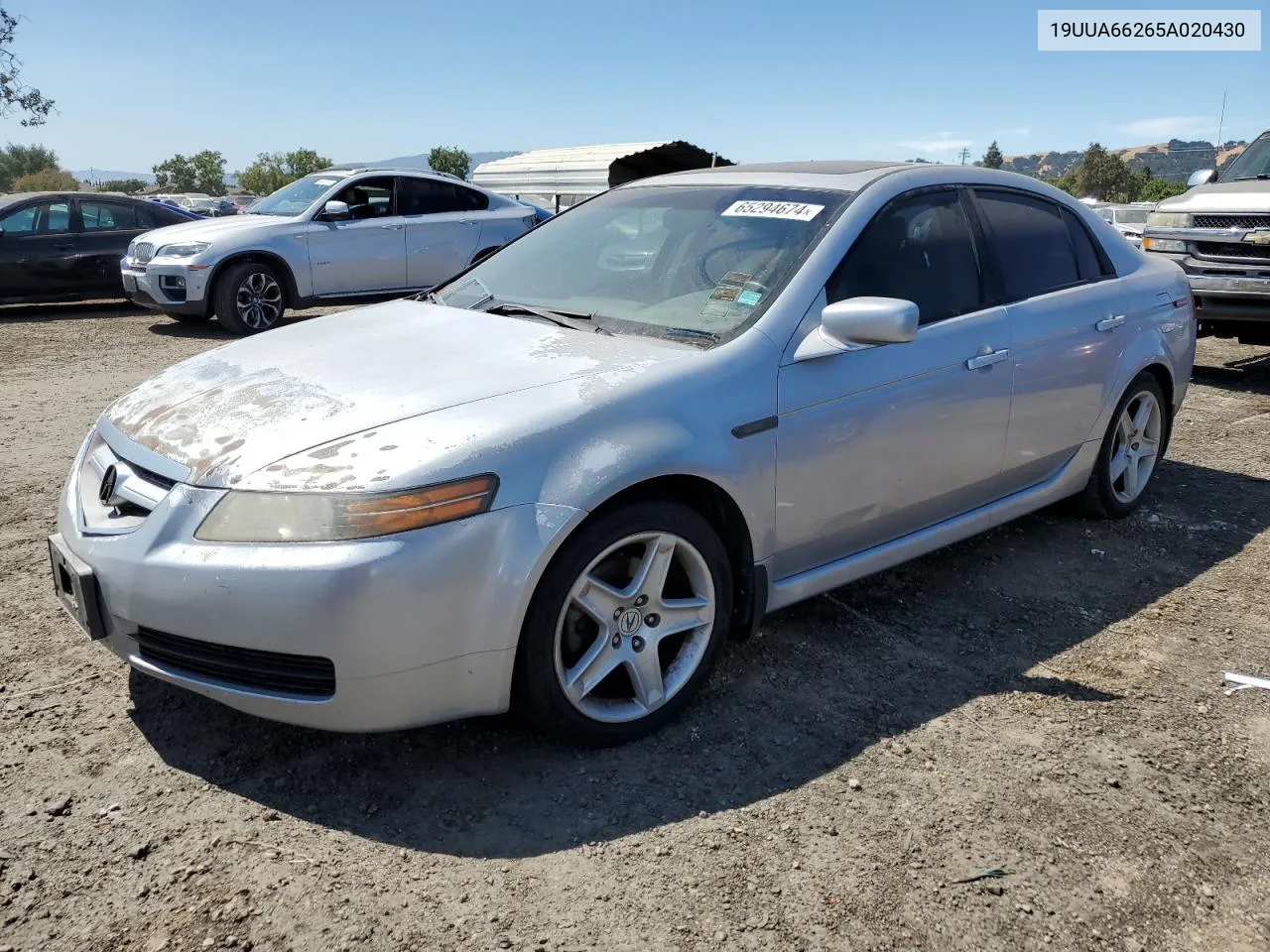 2005 Acura Tl VIN: 19UUA66265A020430 Lot: 65294674