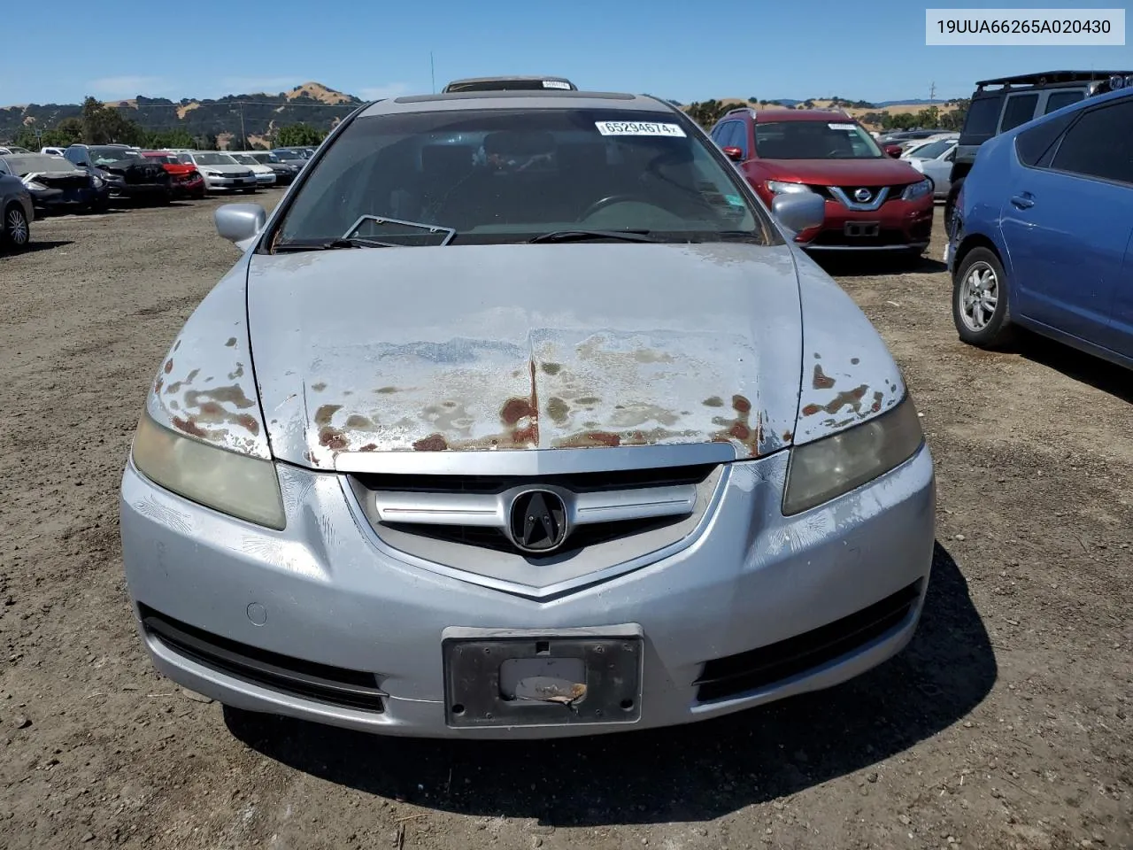 2005 Acura Tl VIN: 19UUA66265A020430 Lot: 65294674