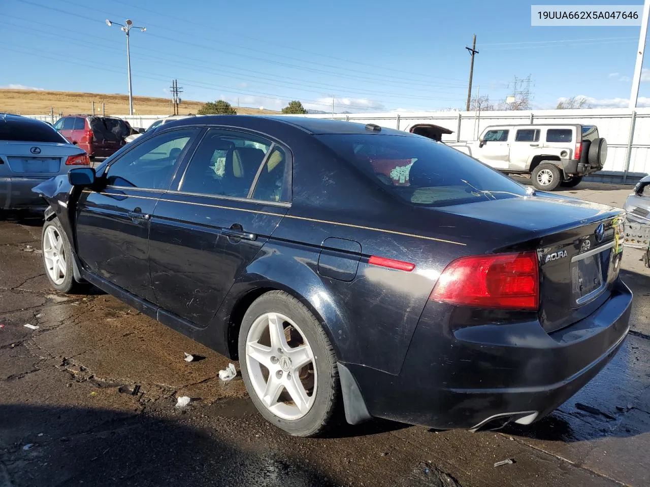 2005 Acura Tl VIN: 19UUA662X5A047646 Lot: 78632274