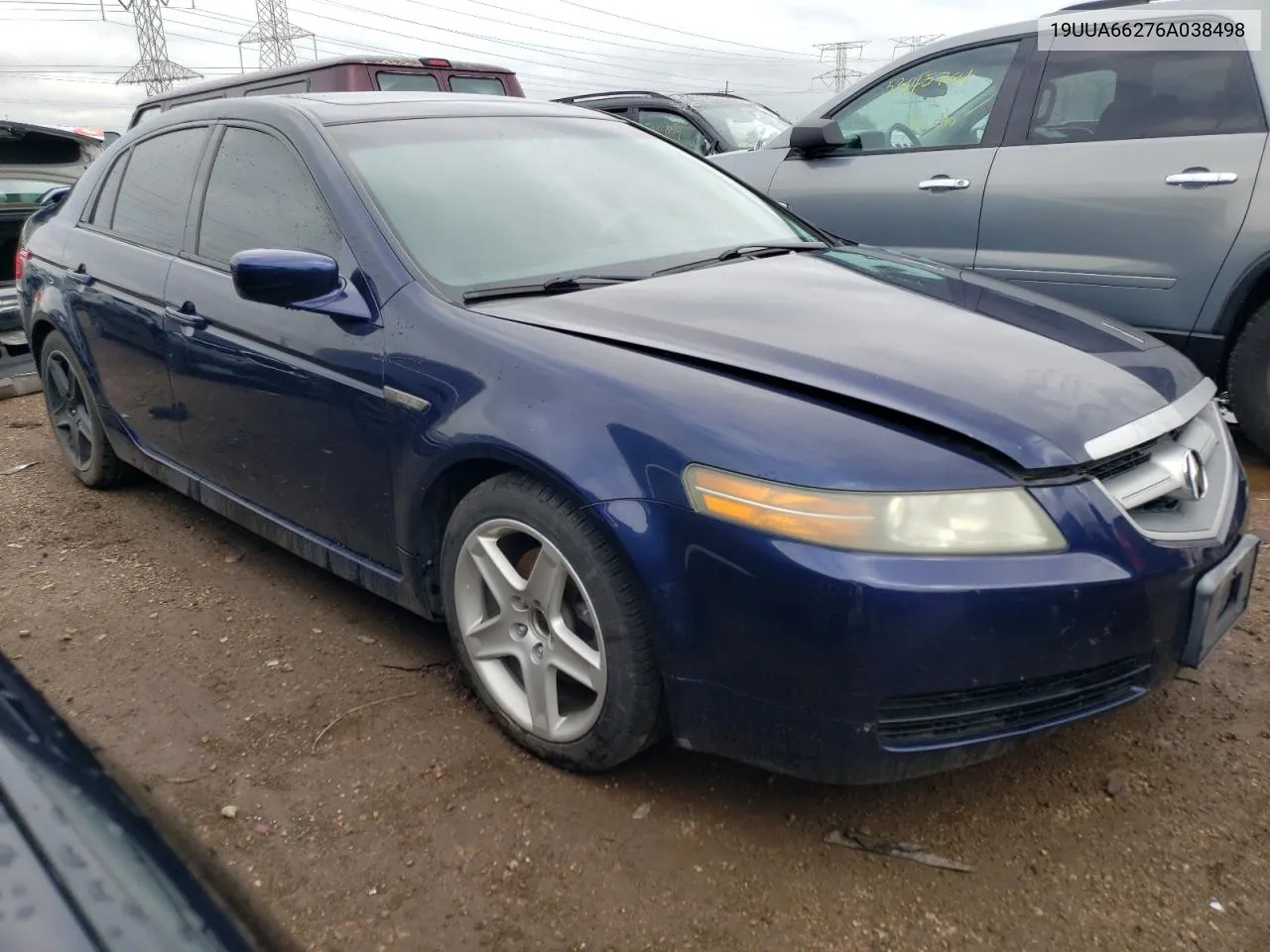 2006 Acura 3.2Tl VIN: 19UUA66276A038498 Lot: 53425794