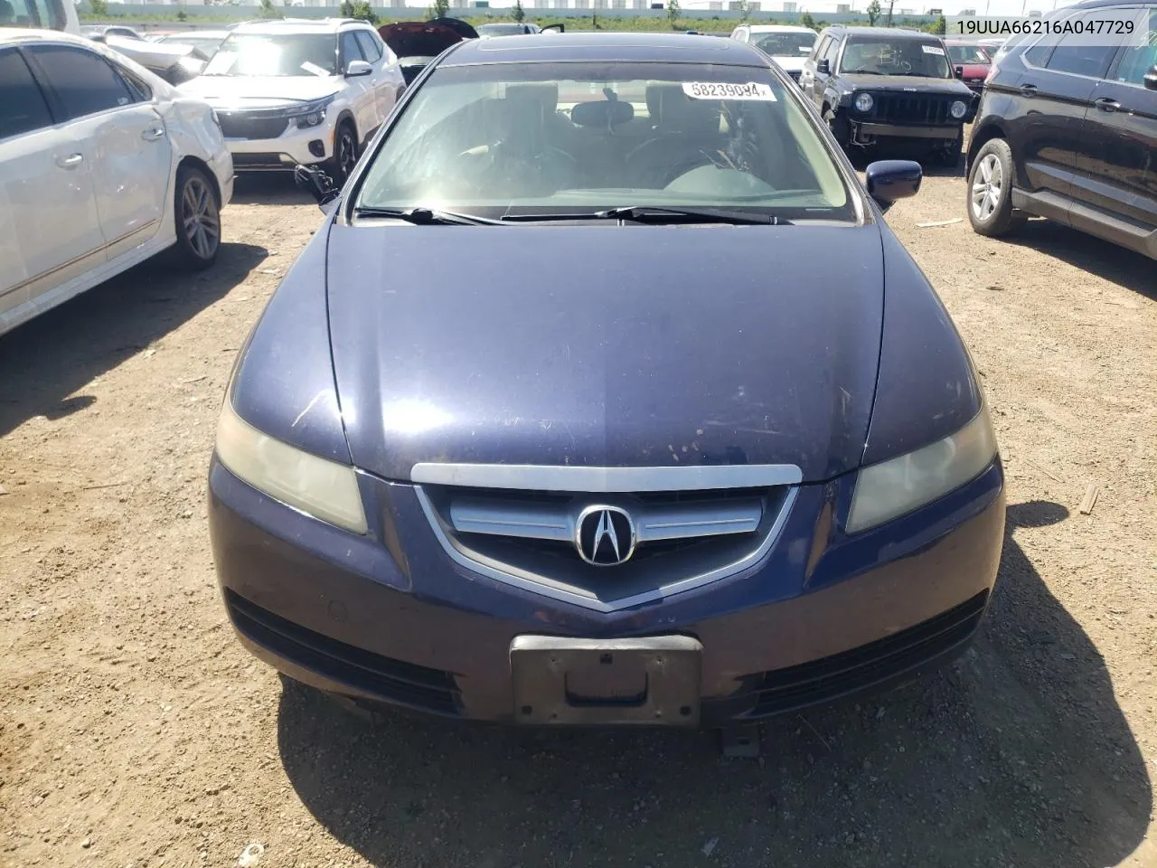 2006 Acura 3.2Tl VIN: 19UUA66216A047729 Lot: 58239094