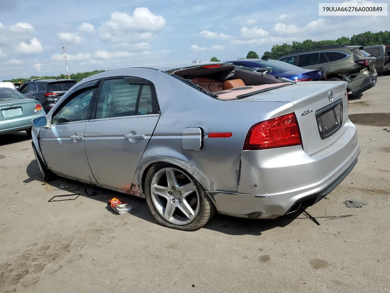 2006 Acura 3.2Tl VIN: 19UUA66276A000849 Lot: 65347954