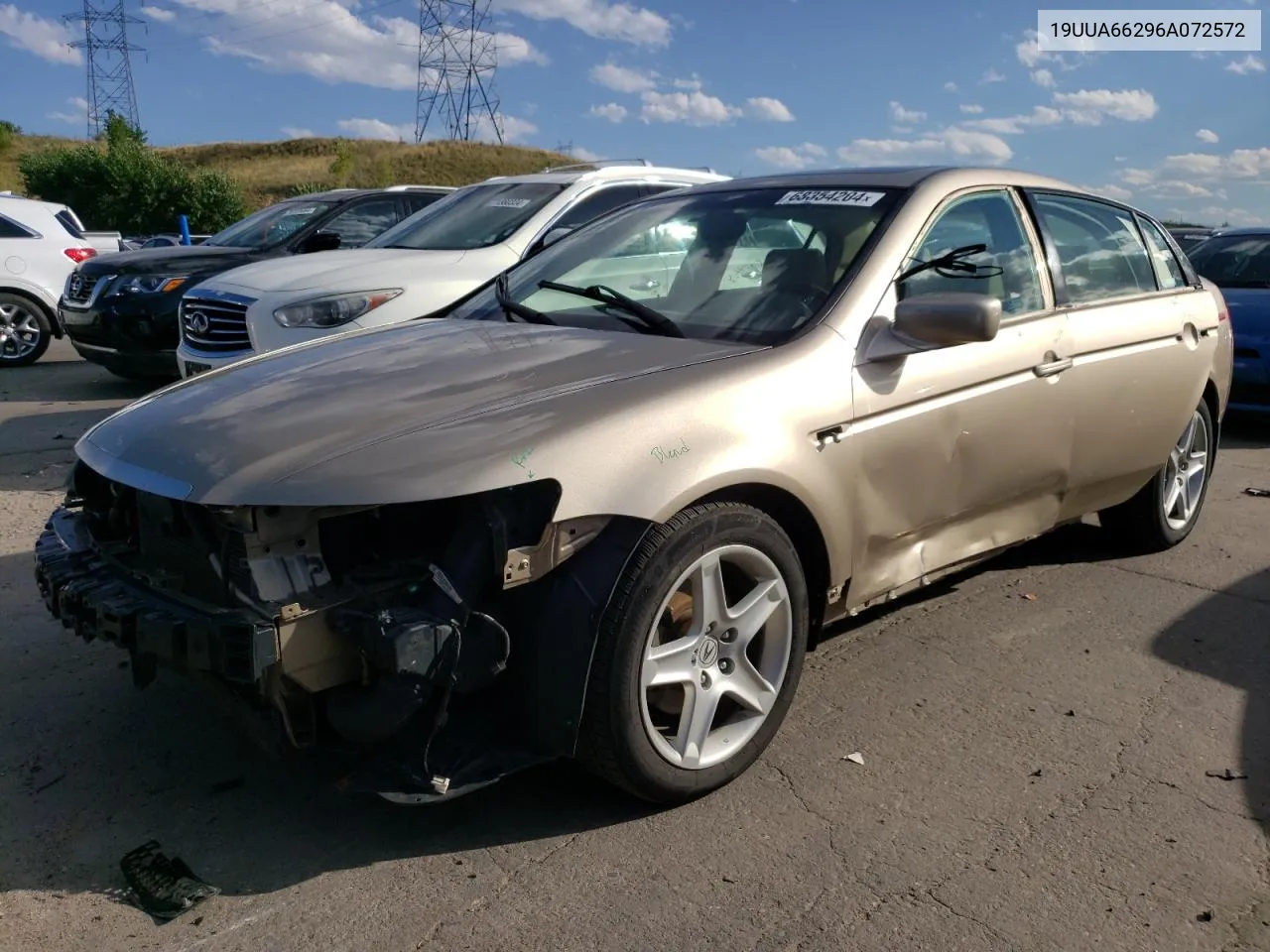 2006 Acura 3.2Tl VIN: 19UUA66296A072572 Lot: 68354204