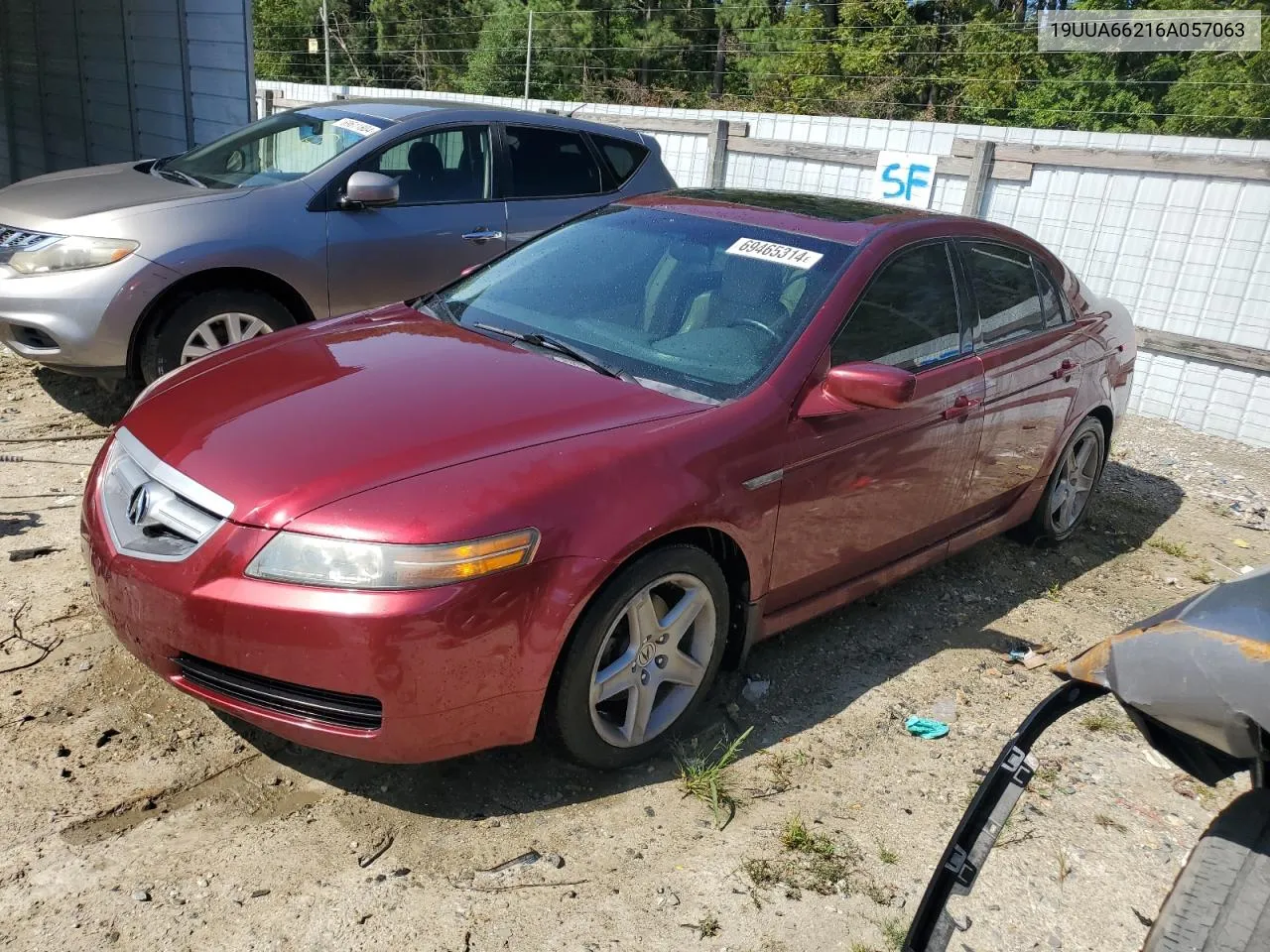 2006 Acura 3.2Tl VIN: 19UUA66216A057063 Lot: 69465314