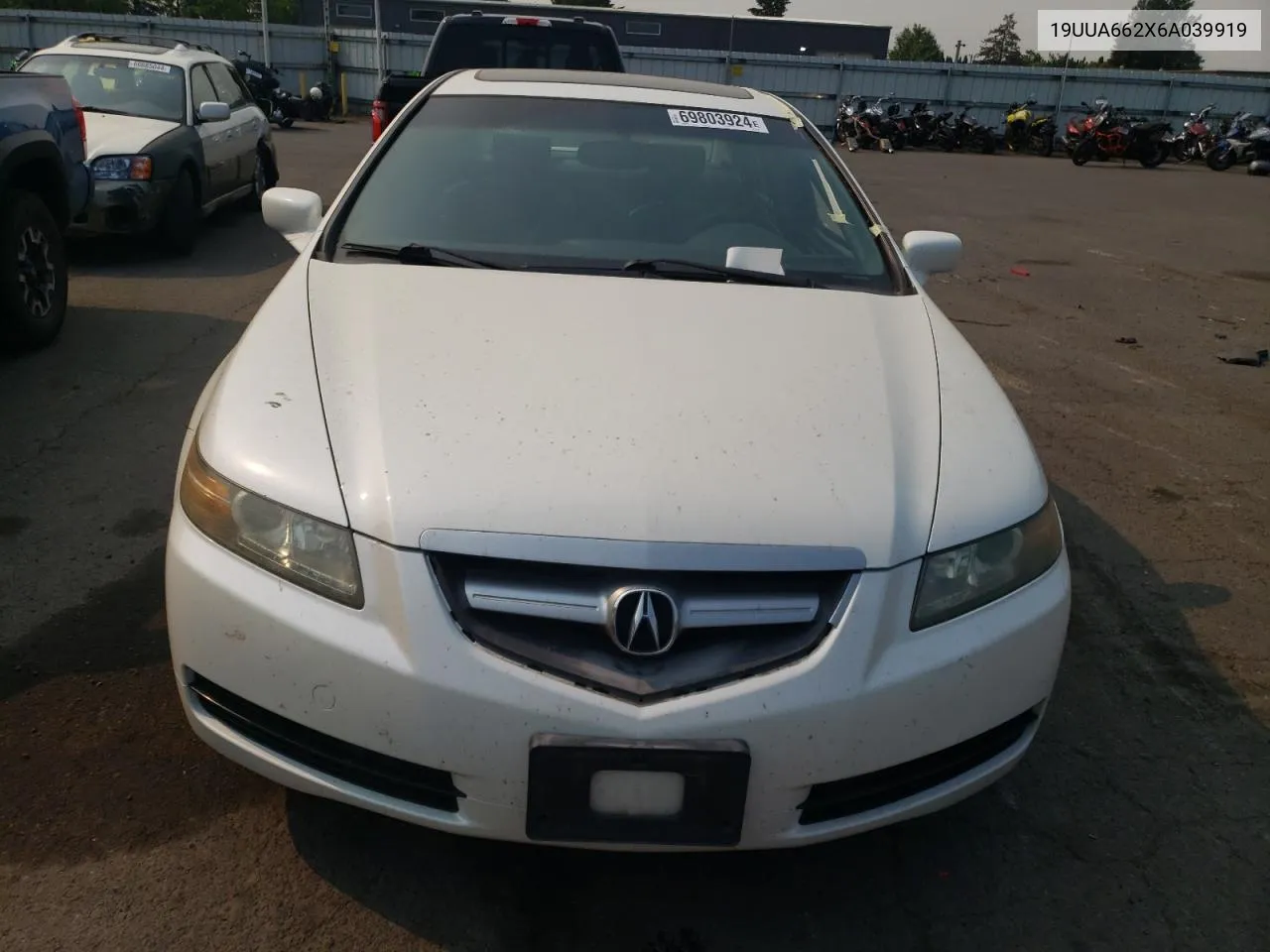 2006 Acura 3.2Tl VIN: 19UUA662X6A039919 Lot: 69803924