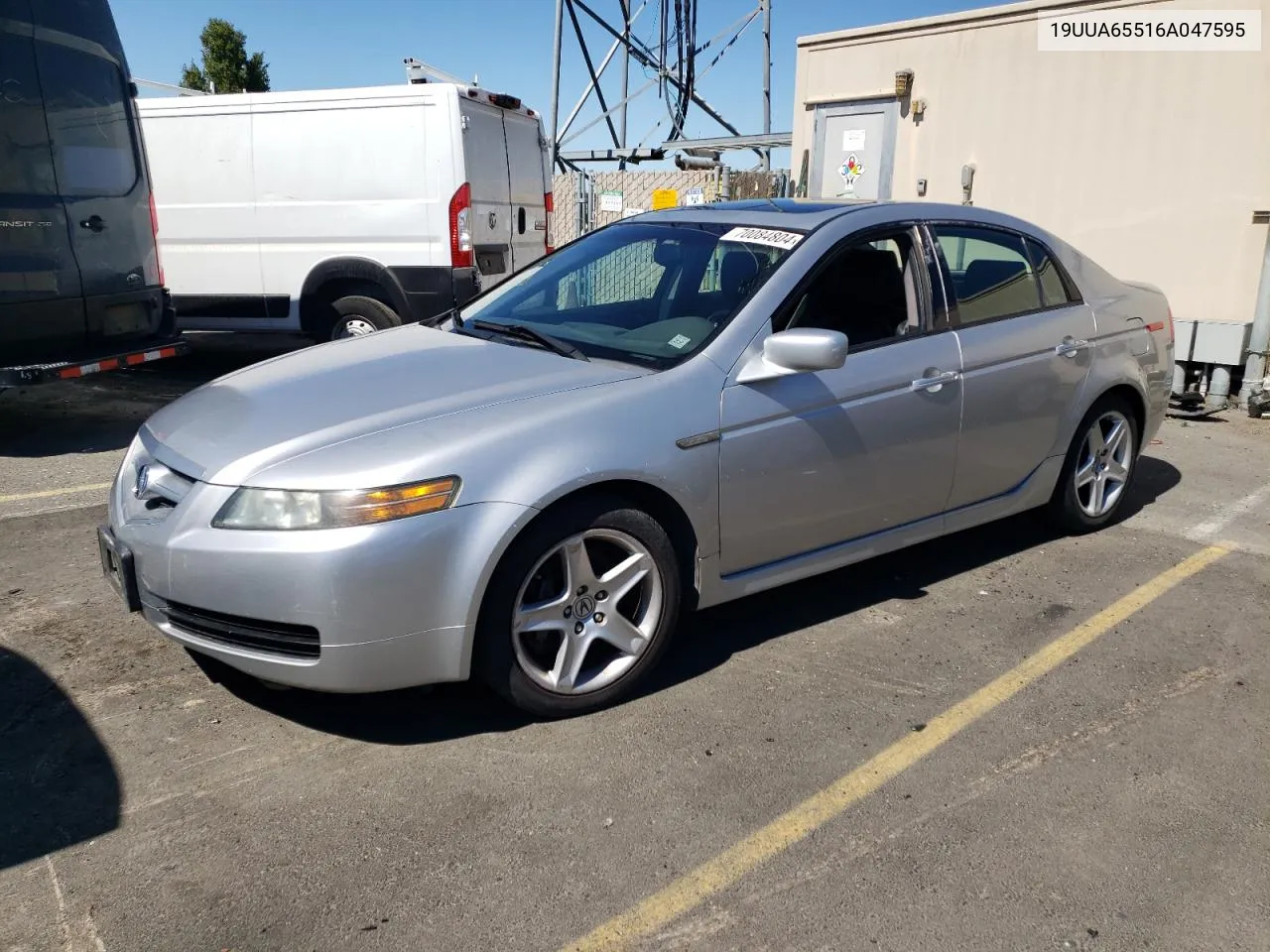 2006 Acura 3.2Tl VIN: 19UUA65516A047595 Lot: 70084804