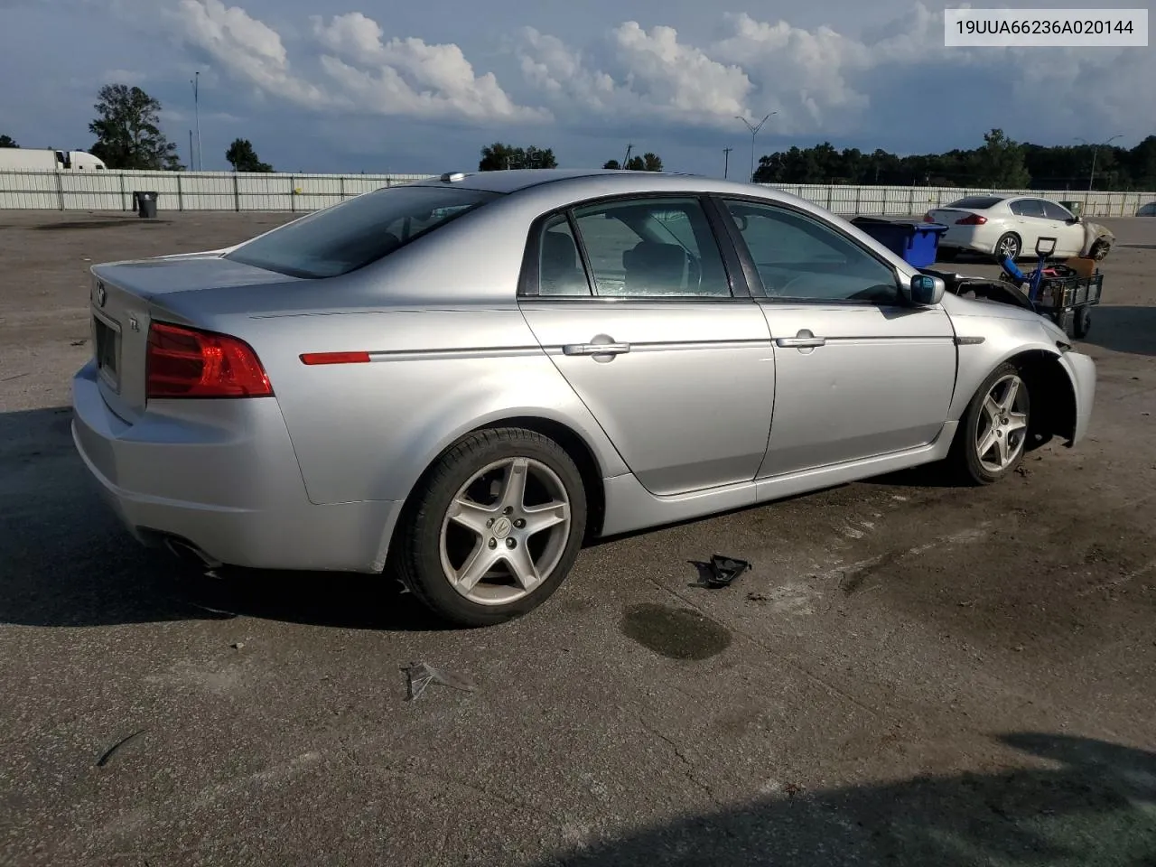 2006 Acura 3.2Tl VIN: 19UUA66236A020144 Lot: 73092544