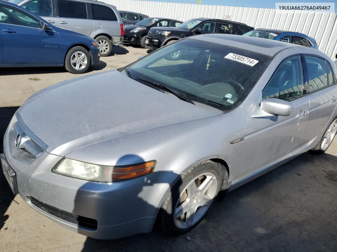 2006 Acura 3.2Tl VIN: 19UUA66276A049467 Lot: 73305714