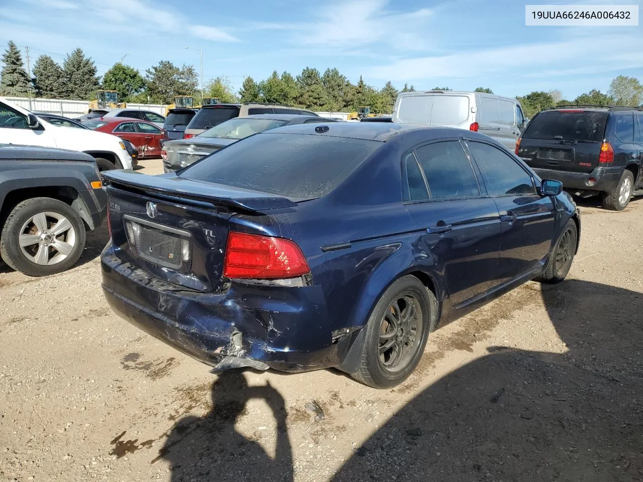 2006 Acura 3.2Tl VIN: 19UUA66246A006432 Lot: 73931484