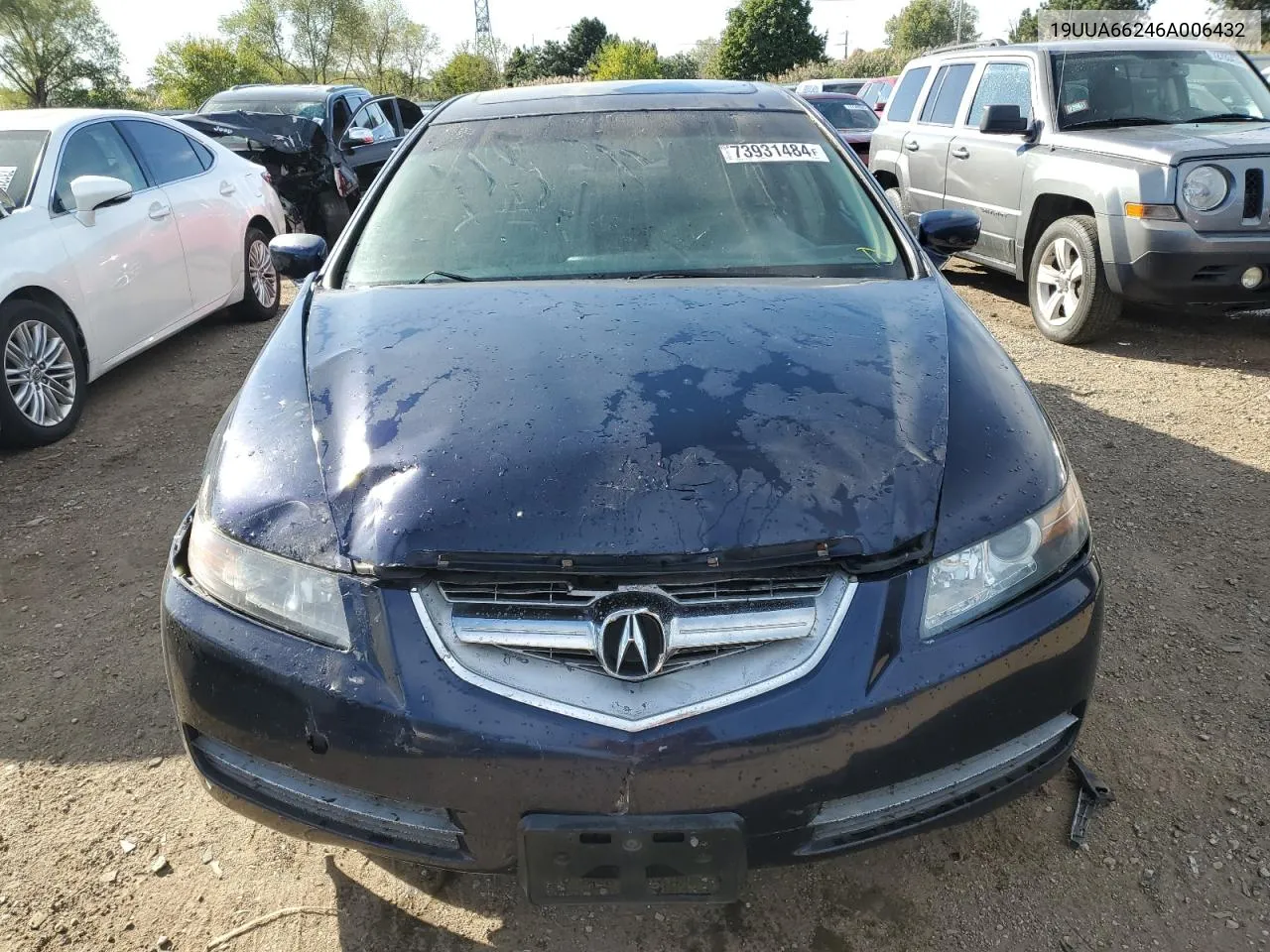 2006 Acura 3.2Tl VIN: 19UUA66246A006432 Lot: 73931484