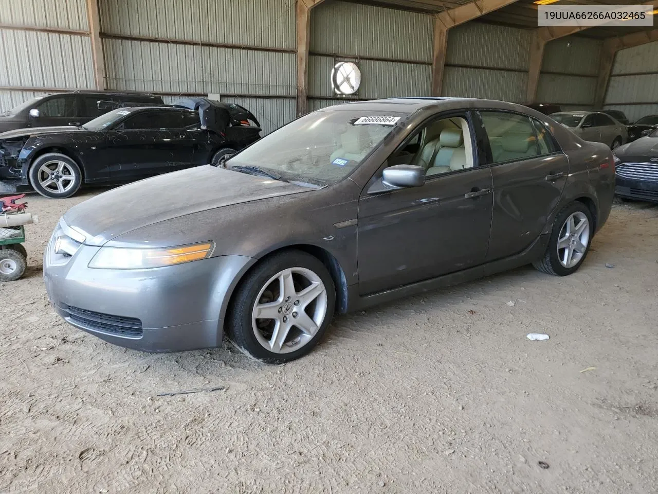 2006 Acura 3.2Tl VIN: 19UUA66266A032465 Lot: 74312424