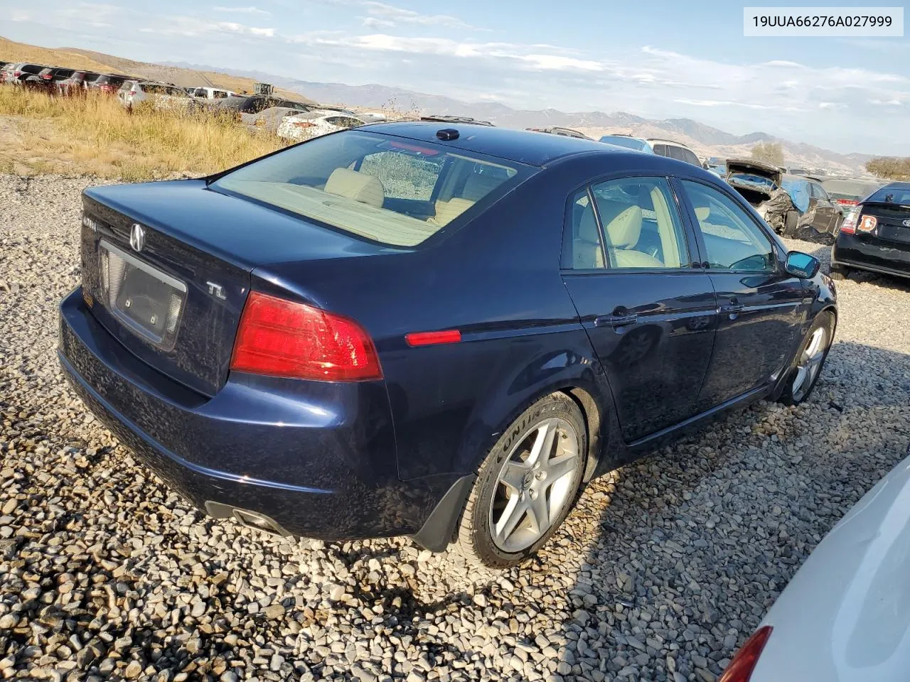 2006 Acura 3.2Tl VIN: 19UUA66276A027999 Lot: 74852174