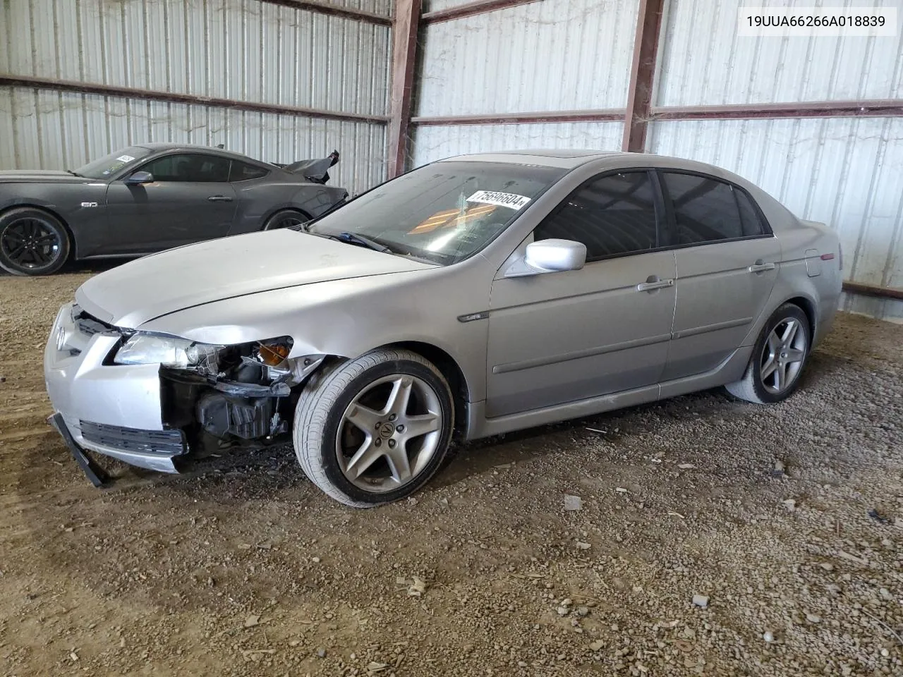 2006 Acura 3.2Tl VIN: 19UUA66266A018839 Lot: 75696604