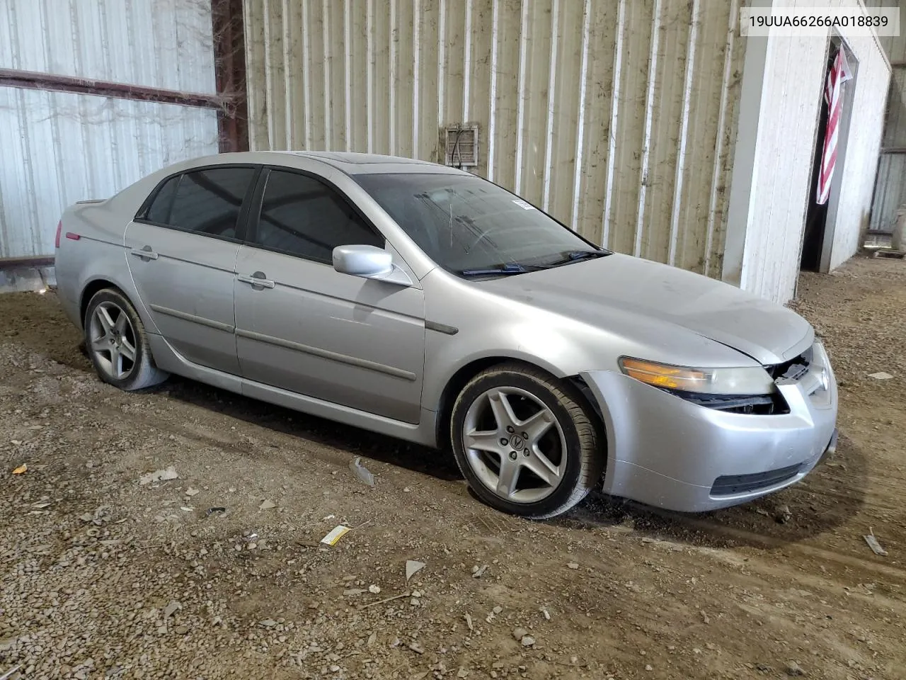 2006 Acura 3.2Tl VIN: 19UUA66266A018839 Lot: 75696604