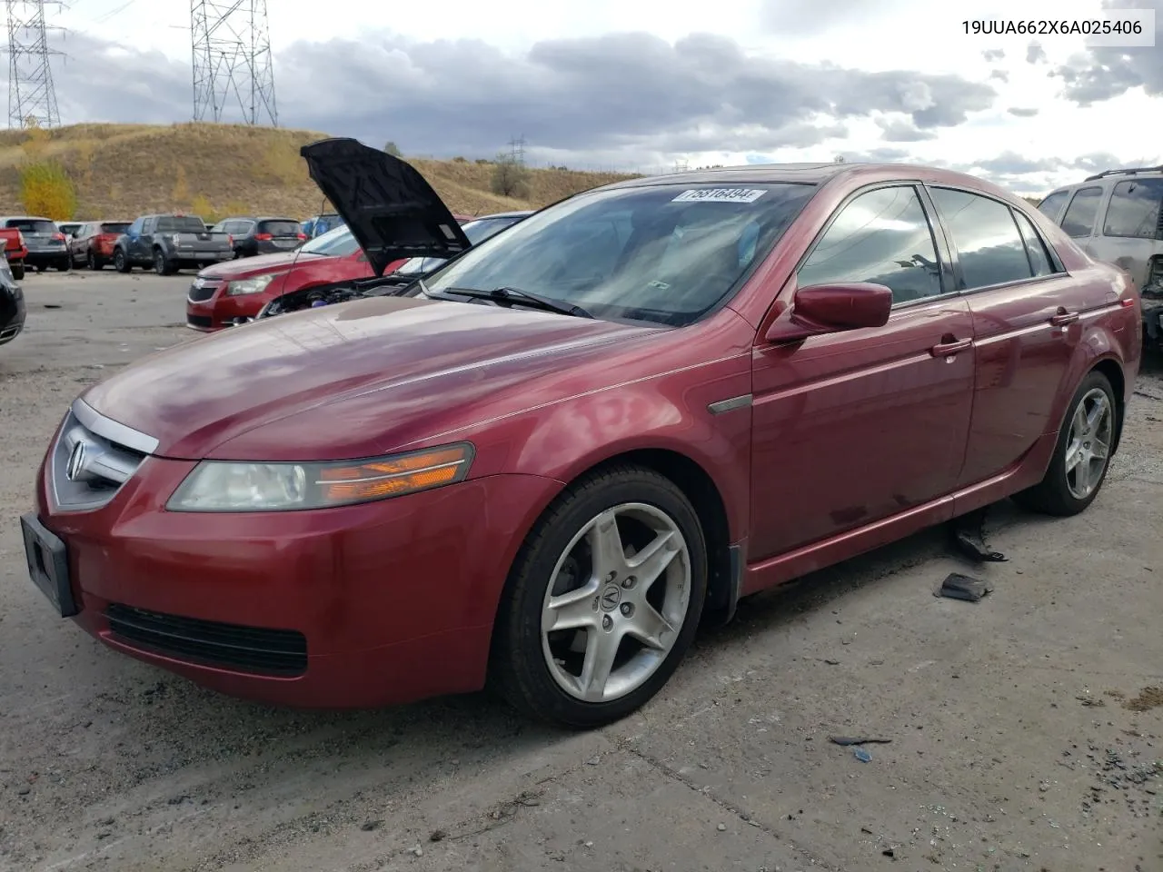 2006 Acura 3.2Tl VIN: 19UUA662X6A025406 Lot: 75816494