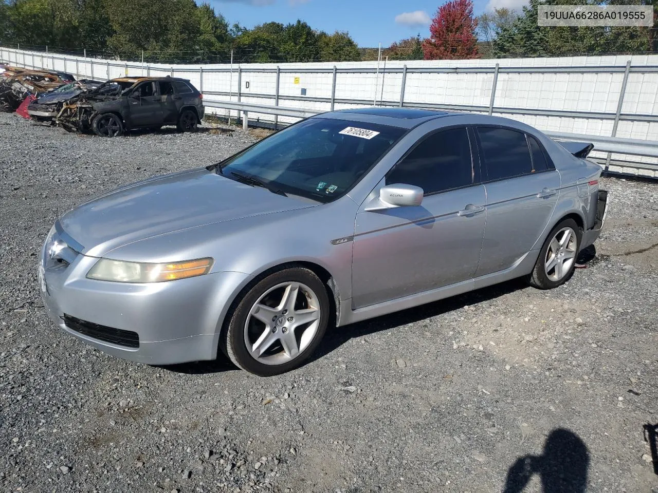 2006 Acura 3.2Tl VIN: 19UUA66286A019555 Lot: 76105804