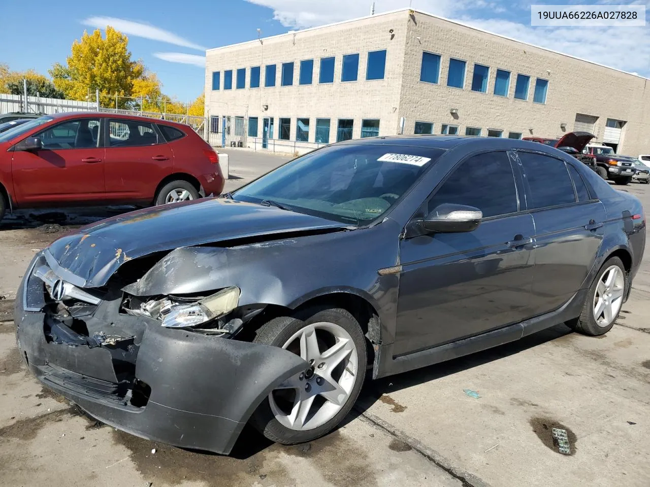 2006 Acura 3.2Tl VIN: 19UUA66226A027828 Lot: 77806274