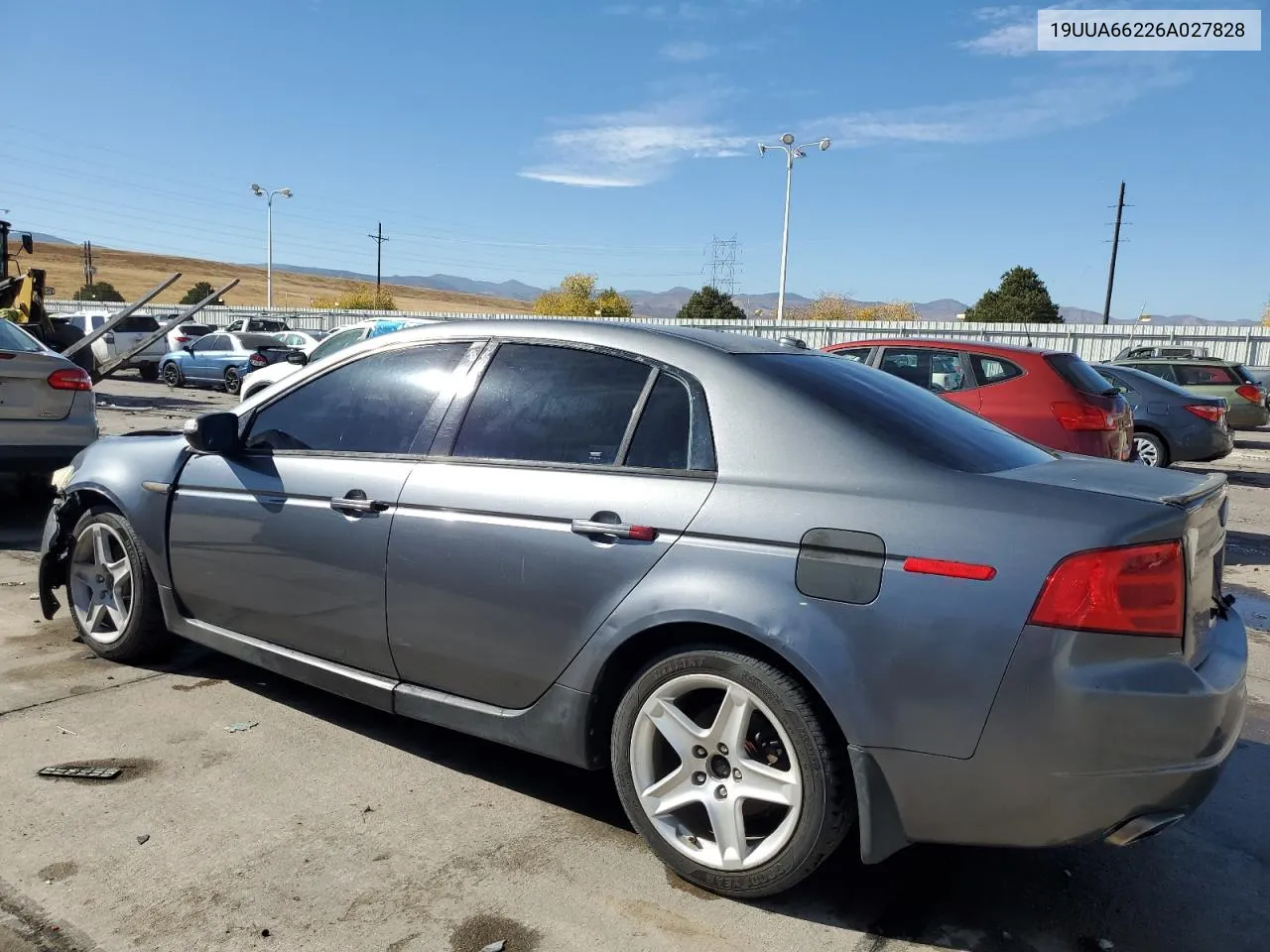 2006 Acura 3.2Tl VIN: 19UUA66226A027828 Lot: 77806274