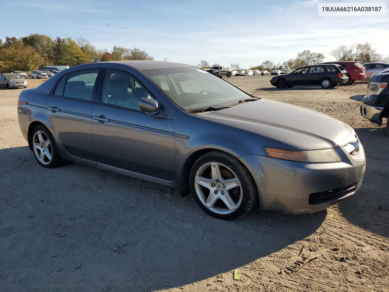 2006 Acura 3.2Tl VIN: 19UUA66216A038187 Lot: 78298004