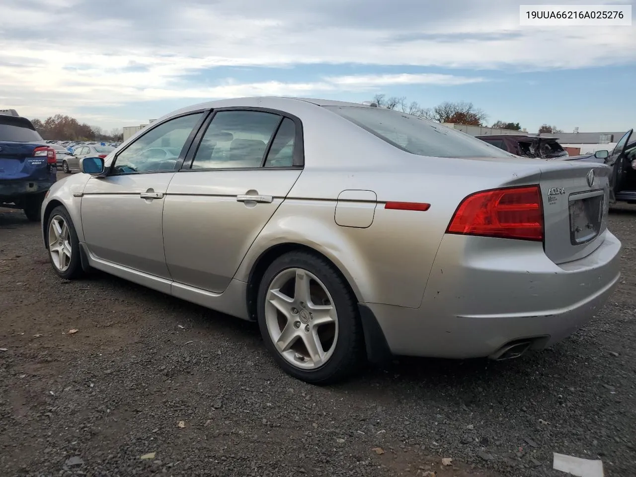 2006 Acura 3.2Tl VIN: 19UUA66216A025276 Lot: 78789774