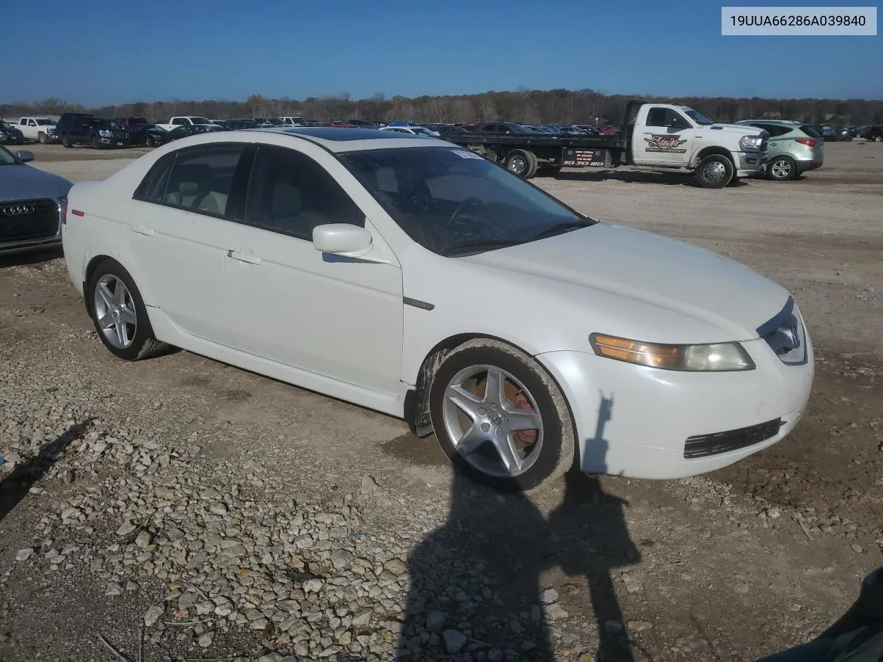 2006 Acura 3.2Tl VIN: 19UUA66286A039840 Lot: 79275834