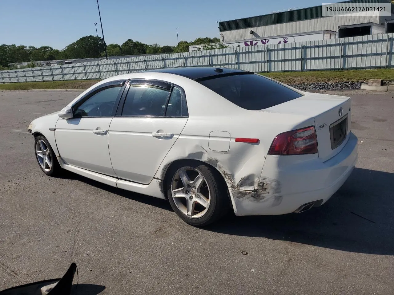 2007 Acura Tl VIN: 19UUA66217A031421 Lot: 54967994