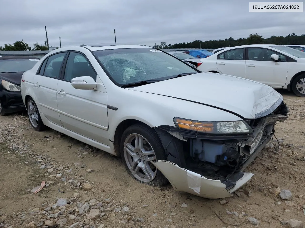 2007 Acura Tl VIN: 19UUA66267A024822 Lot: 70469254