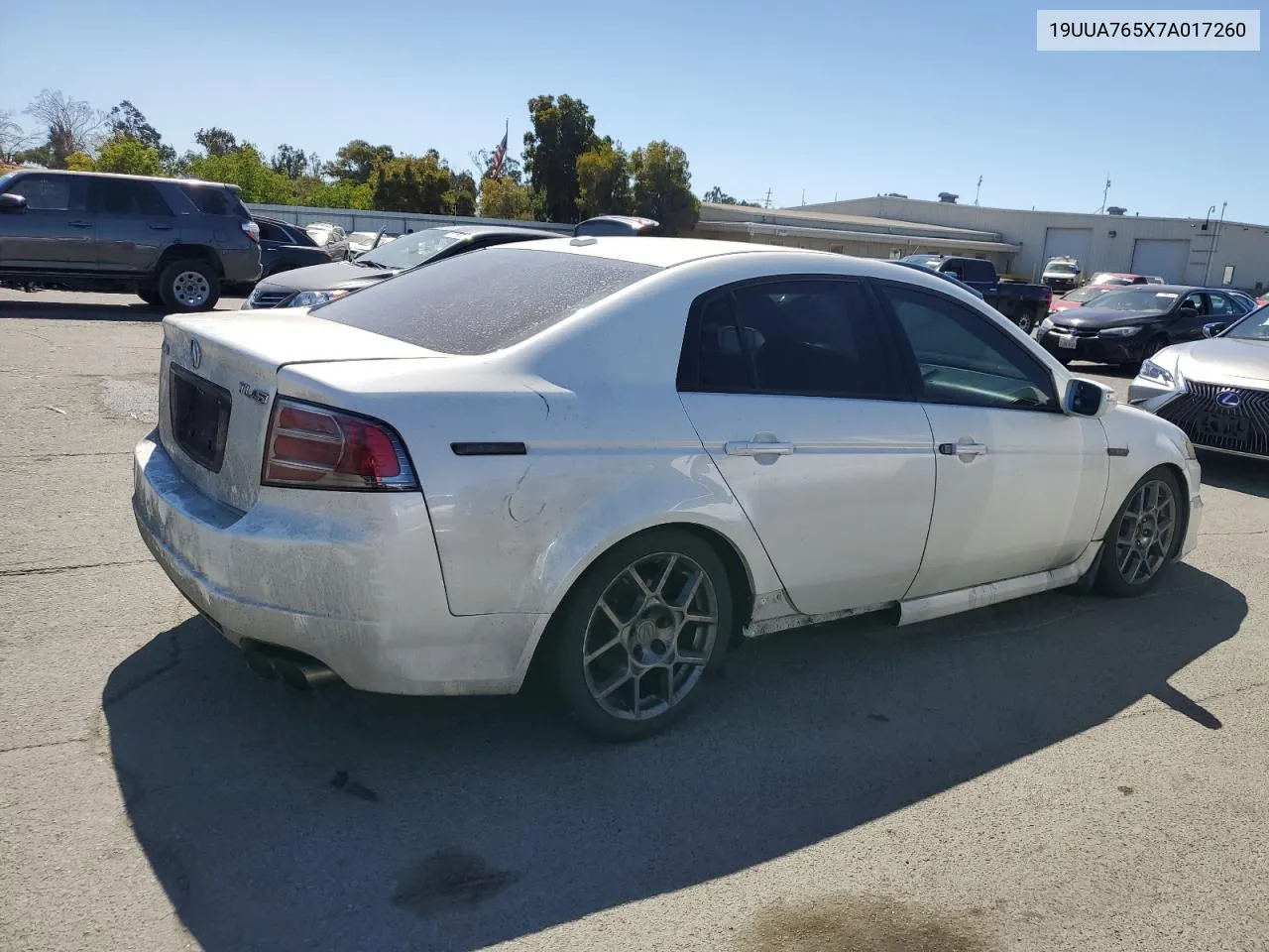 2007 Acura Tl Type S VIN: 19UUA765X7A017260 Lot: 71315294