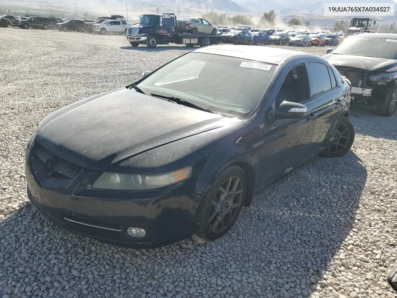 2007 Acura Tl Type S VIN: 19UUA765X7A034527 Lot: 73021634