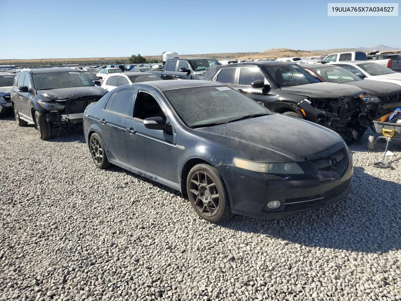 2007 Acura Tl Type S VIN: 19UUA765X7A034527 Lot: 73021634