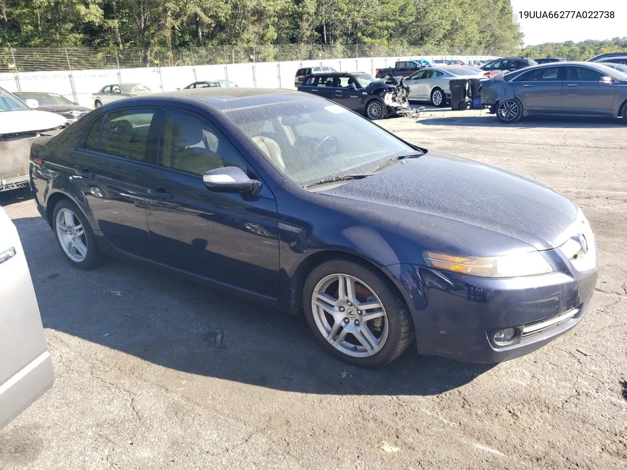 2007 Acura Tl VIN: 19UUA66277A022738 Lot: 74726914