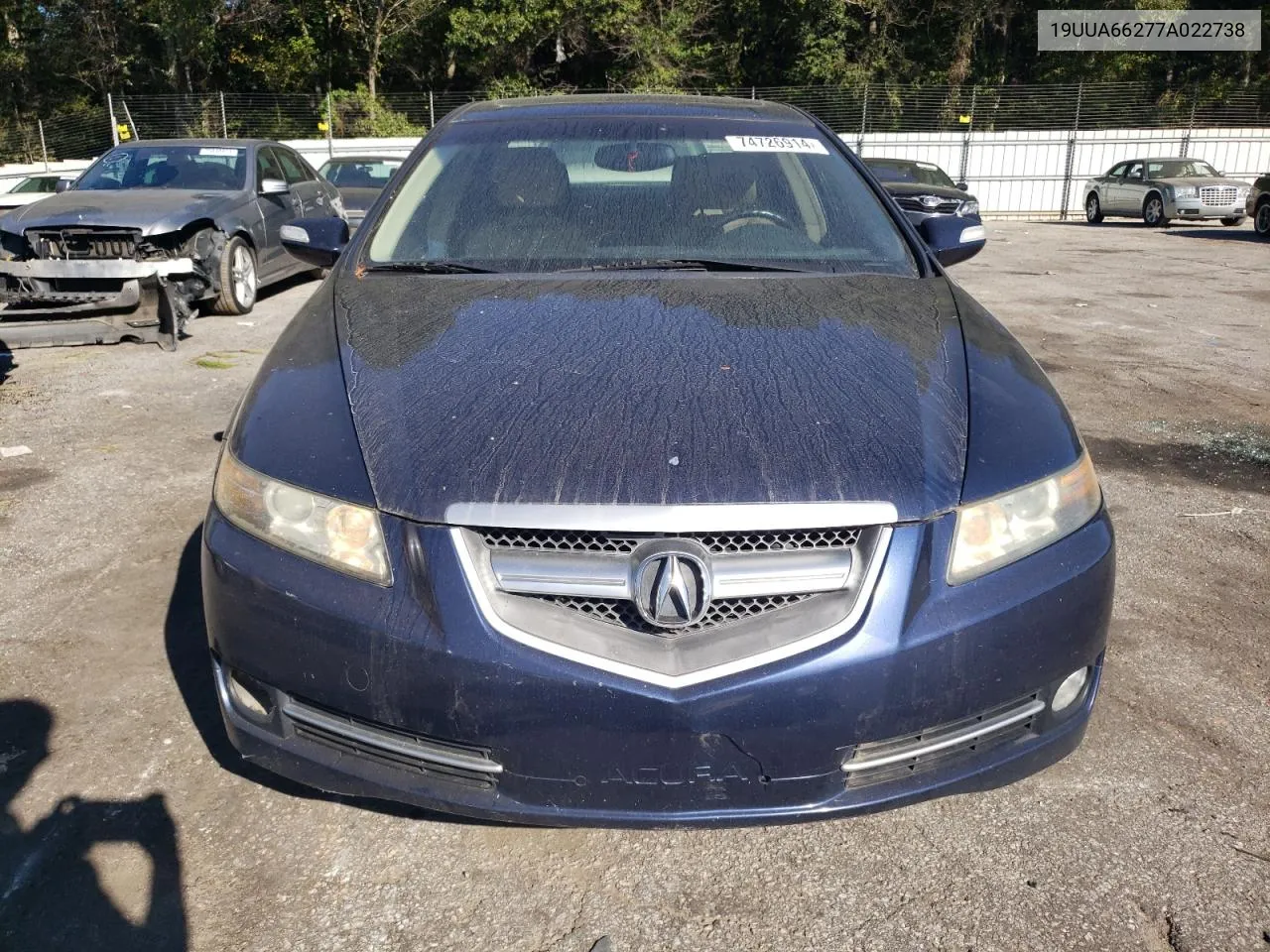 2007 Acura Tl VIN: 19UUA66277A022738 Lot: 74726914