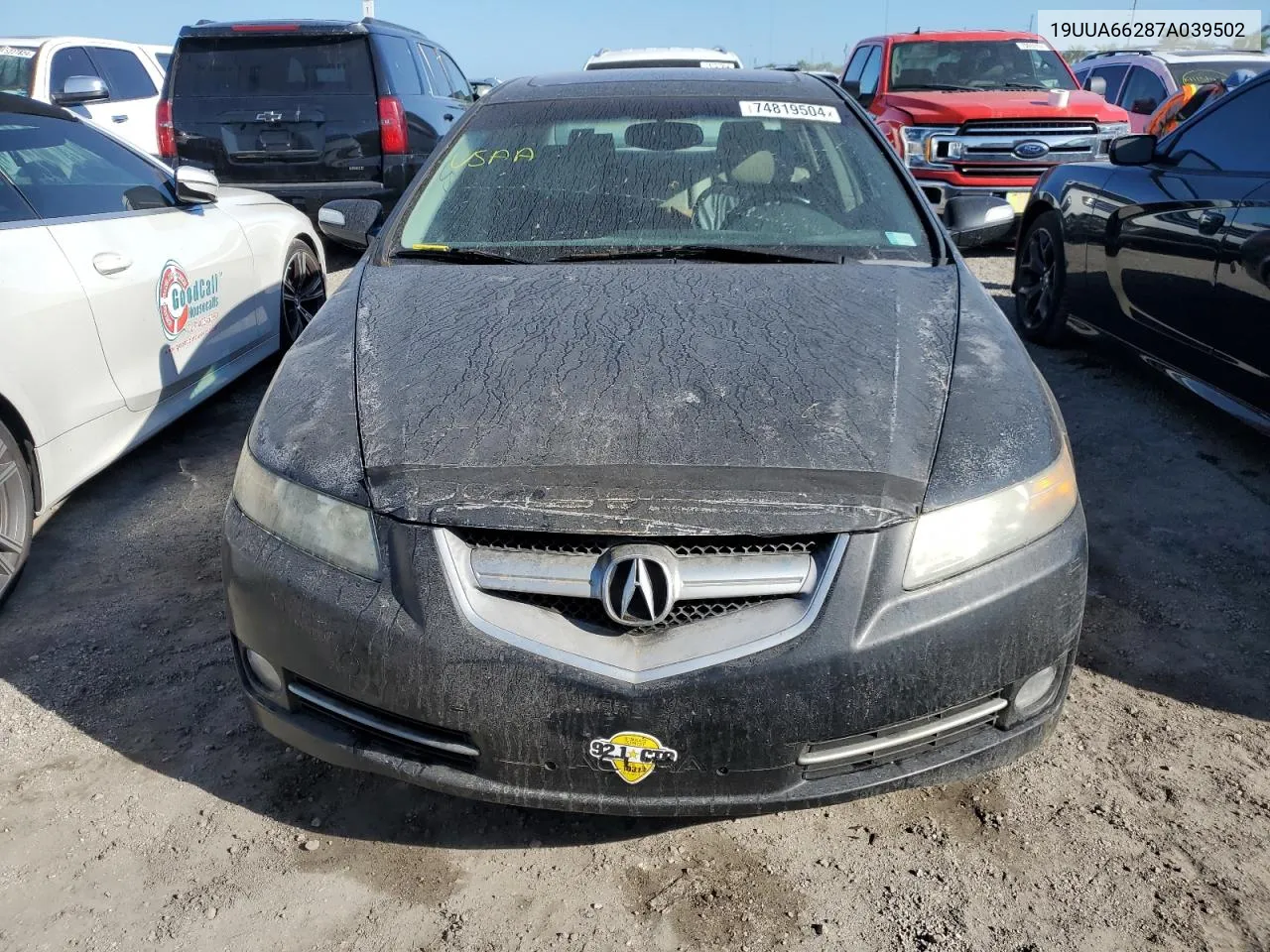 2007 Acura Tl VIN: 19UUA66287A039502 Lot: 74819504