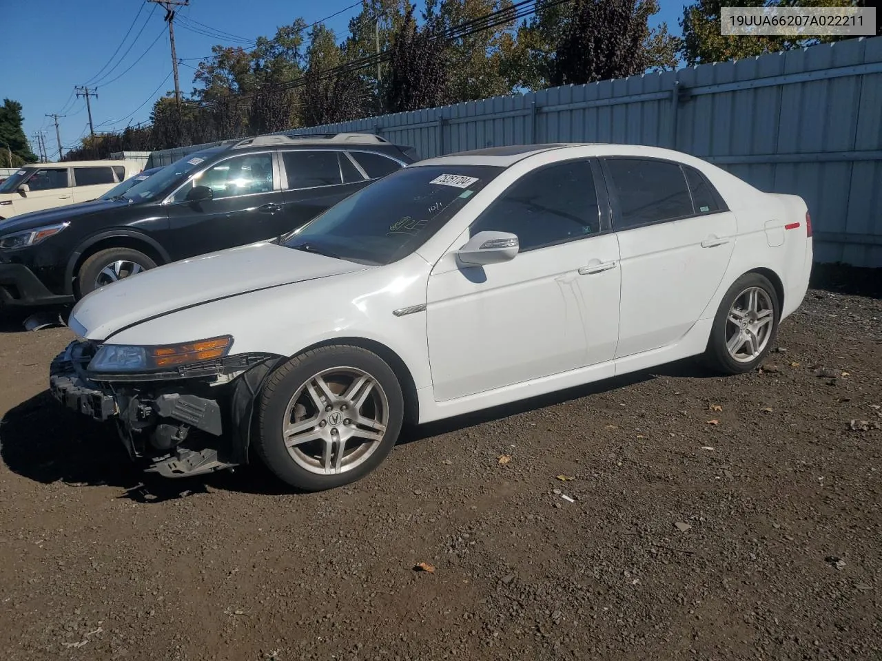 2007 Acura Tl VIN: 19UUA66207A022211 Lot: 75251704