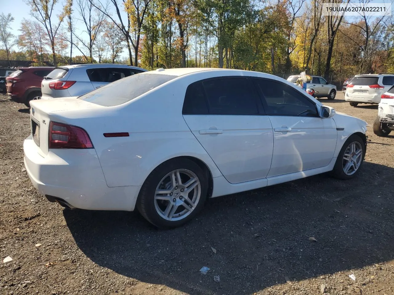 2007 Acura Tl VIN: 19UUA66207A022211 Lot: 75251704