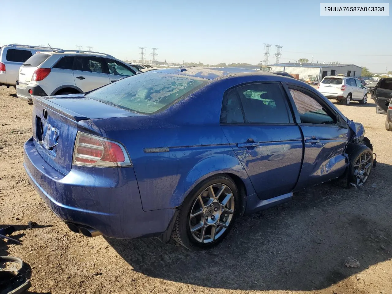 2007 Acura Tl Type S VIN: 19UUA76587A043338 Lot: 75287174