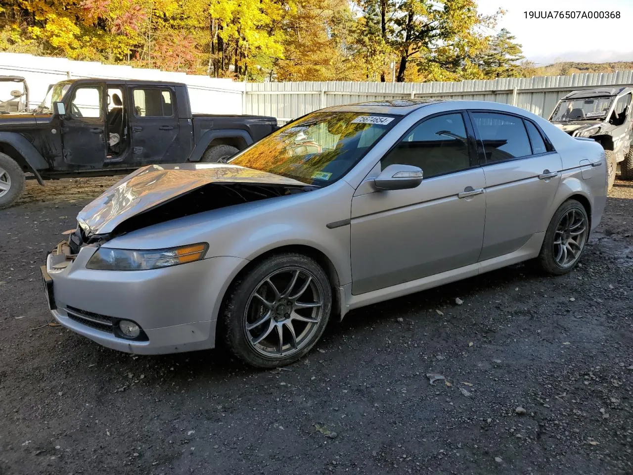 2007 Acura Tl Type S VIN: 19UUA76507A000368 Lot: 75674654