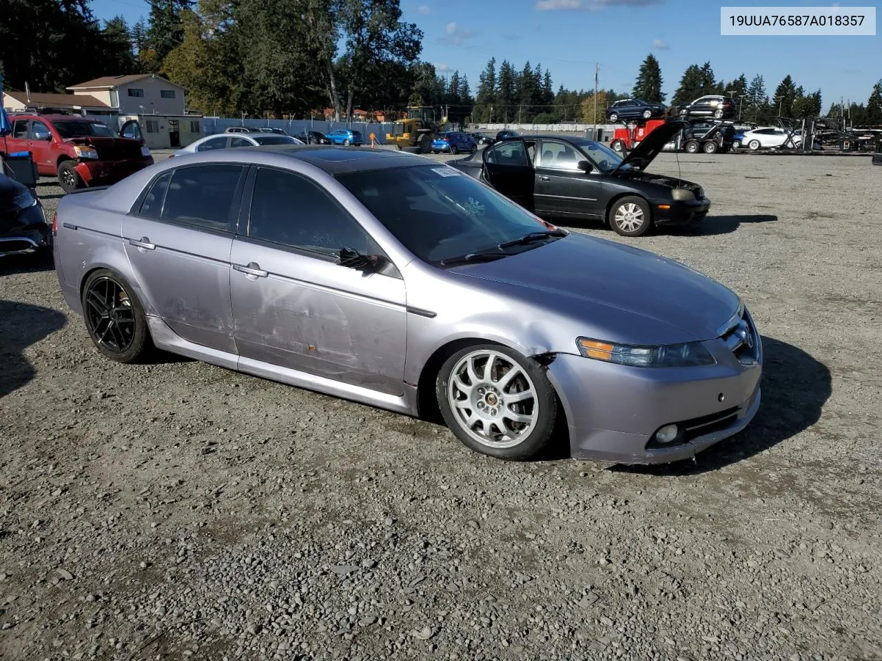 2007 Acura Tl Type S VIN: 19UUA76587A018357 Lot: 75807364