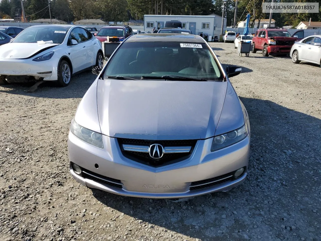 2007 Acura Tl Type S VIN: 19UUA76587A018357 Lot: 75807364