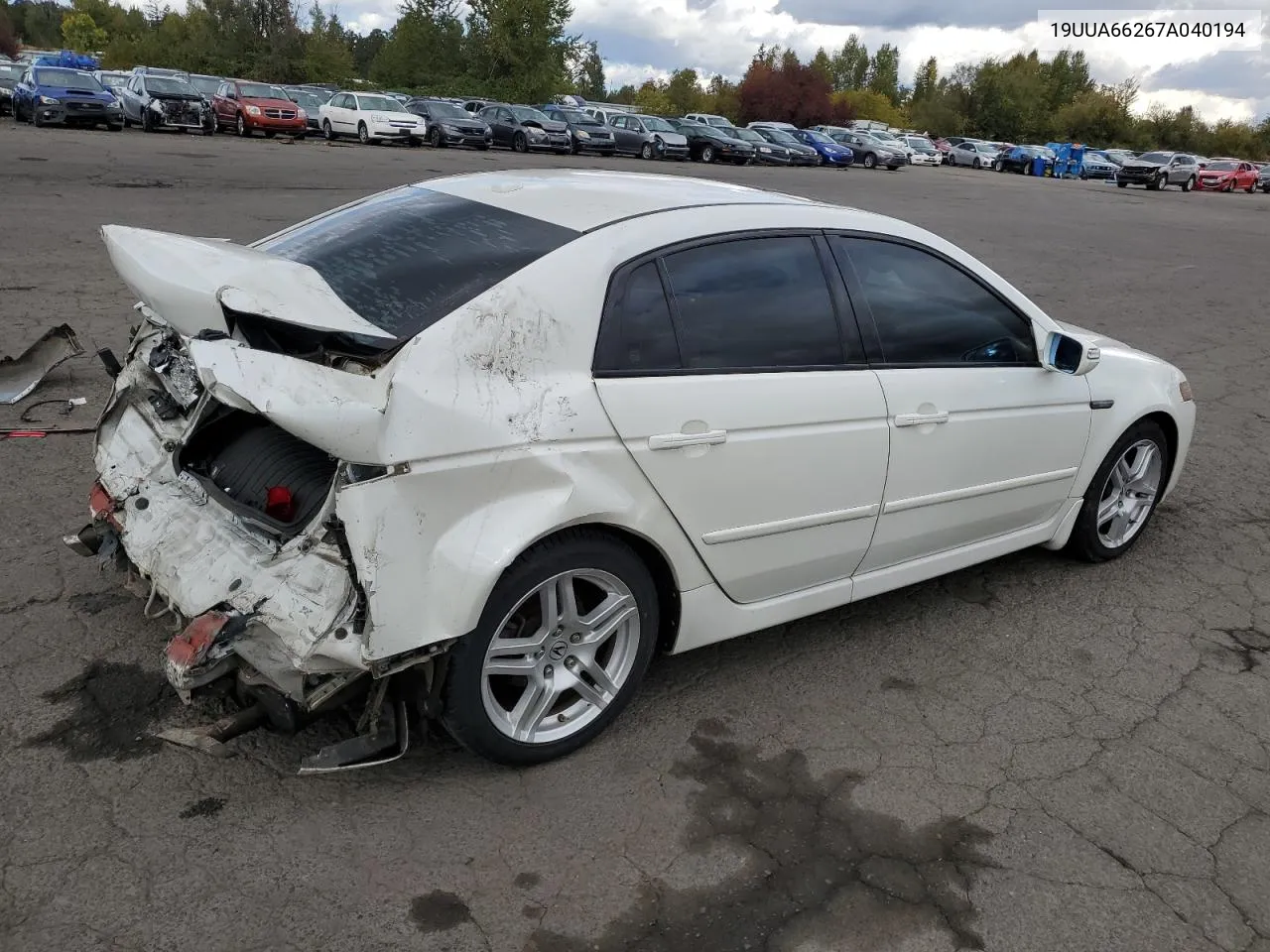 2007 Acura Tl VIN: 19UUA66267A040194 Lot: 76325744