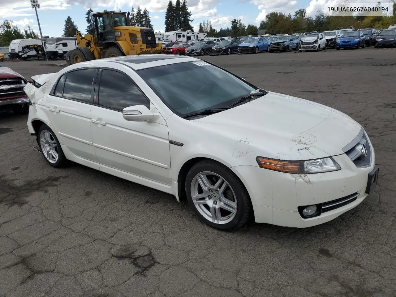 2007 Acura Tl VIN: 19UUA66267A040194 Lot: 76325744