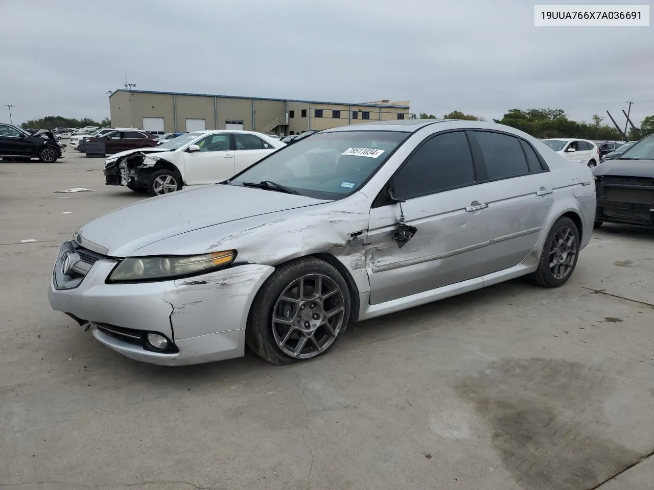 2007 Acura Tl Type S VIN: 19UUA766X7A036691 Lot: 78511034